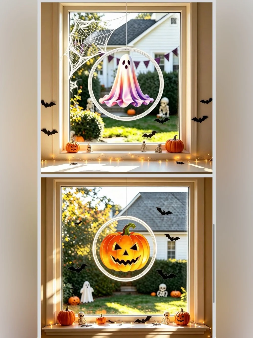 3 Pack Rechargeable Halloween Window Lights, NEW in Box